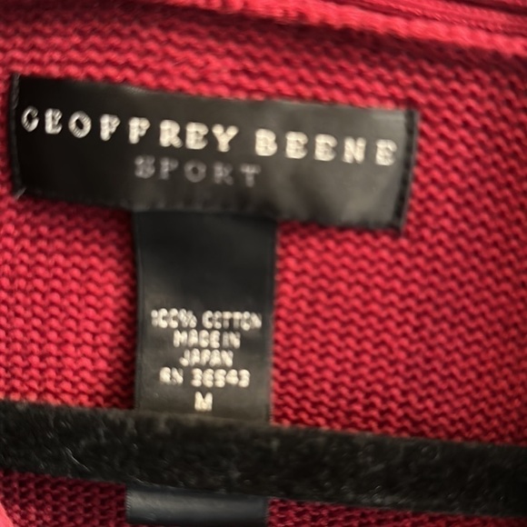 GEOFFREY Beene Sport Maroon Burgundy V-neck Sweater - Picture 8 of 10